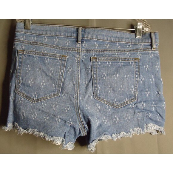 Ann Taylor Loft Cut Off Shorts Geometric Pattern Distressed Raw Hem 10 W30 - Picture 8 of 8